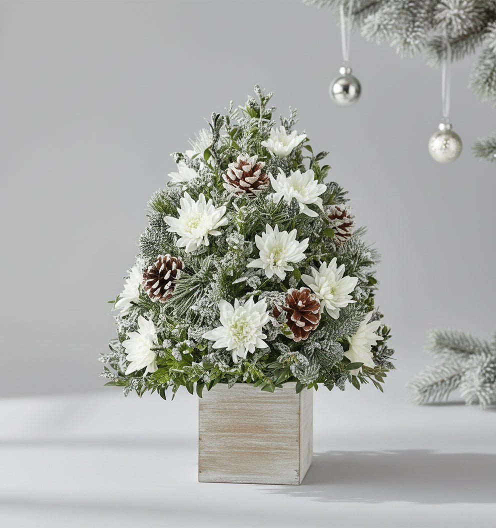 Snowy White Christmas Bouquet - Flower Shop in Hollywood Floral arrangement.