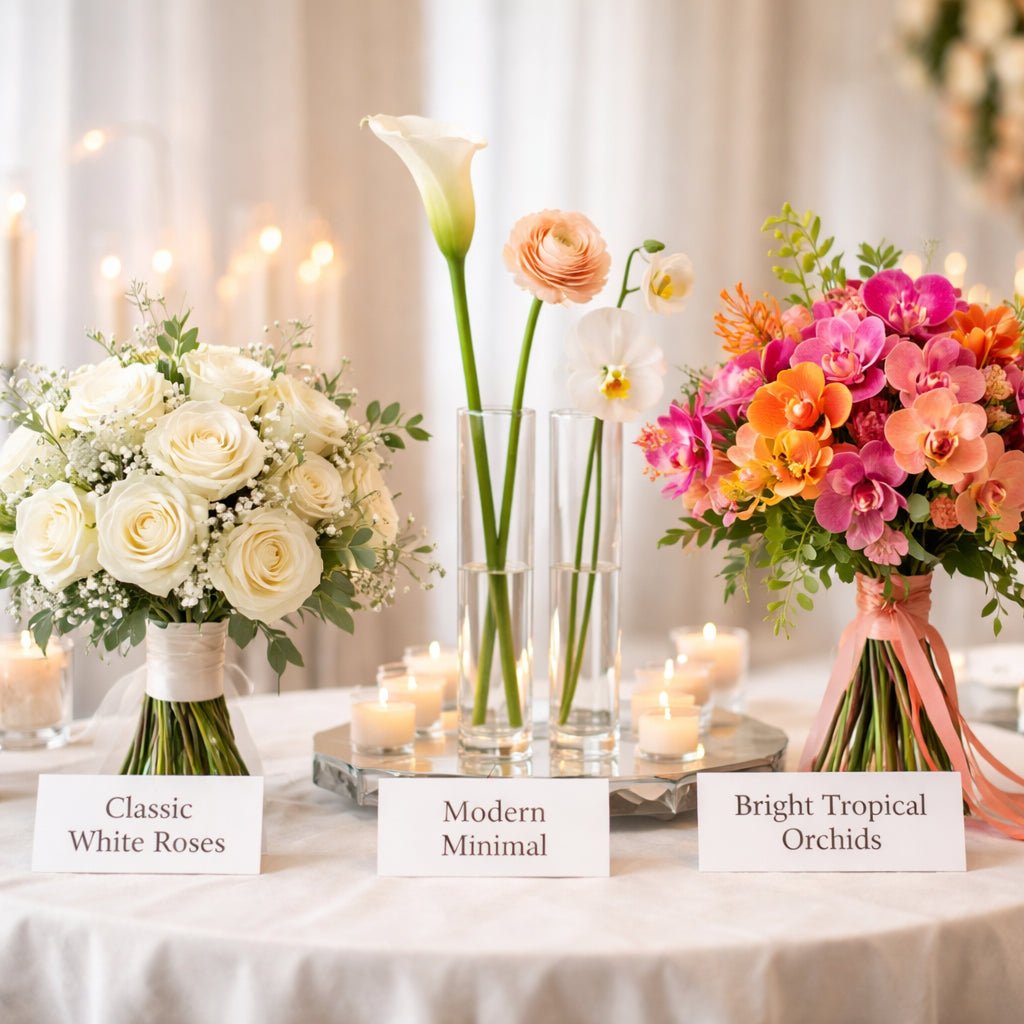 wedding flower style options for Hollywood weddings