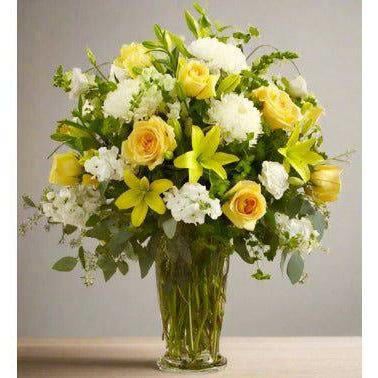 Beautiful Blessings Yellow Vase Arrangement - Flower Shop in Hollywood