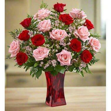 Blooms of Pink and Red│Pink and Red Roses - Flower Shop in HollywoodFloral arrangement