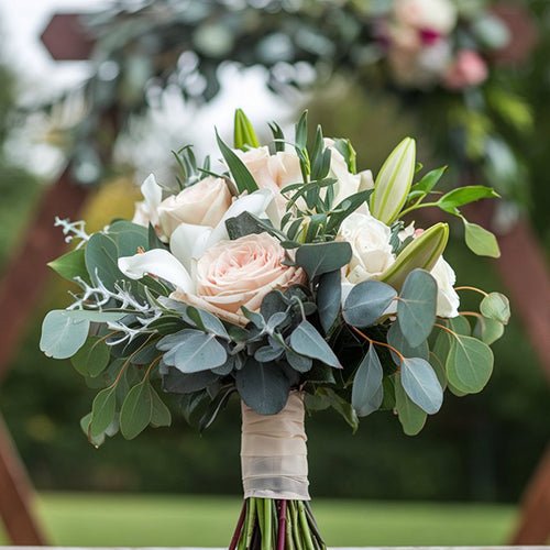 Blush & Ivory Wedding Bouquet - Flower Shop in Hollywood Wedding Flowers