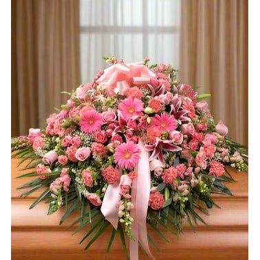 Half Casket Cover Pink - Flower ChoiceFuneral Flowers