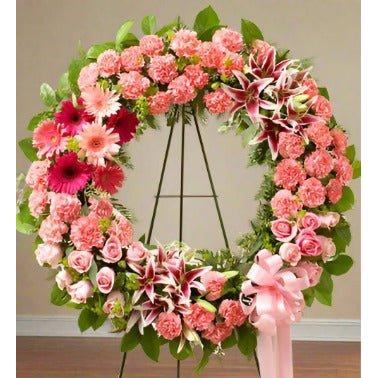 Standing Wreath Pink - Flower ChoiceStanding Spray