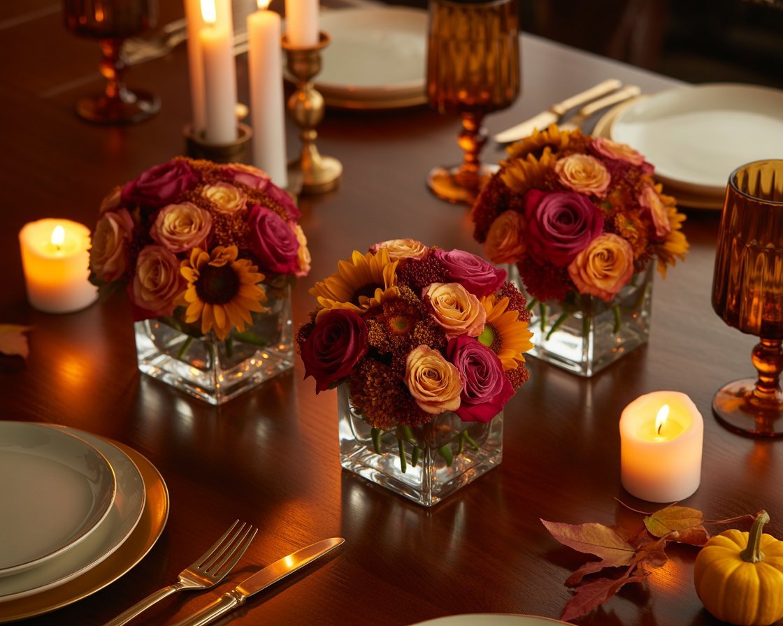 Thanksgiving Centerpiece Set - Flower Shop in Hollywood Floral arrangement