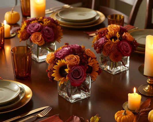 Thanksgiving Centerpiece Set - Flower Shop in Hollywood Floral arrangement